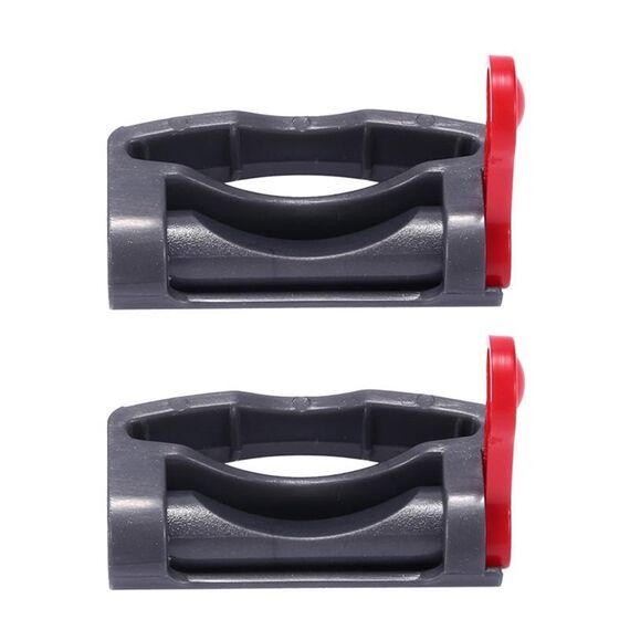 2 pezzi per Dyson V7 / V8 / V10 / V11 / V15 aspirapolvere interruttore fermo fermo (corpo principale grigio + rosso)