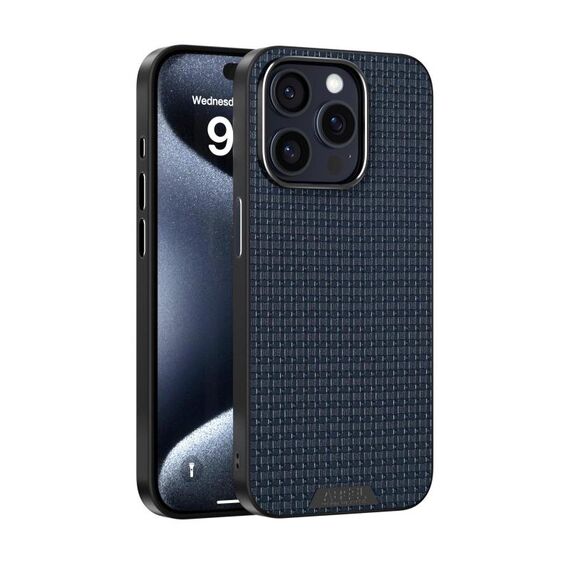 Per iPhone 13 Pro ABEL Ruyi Pattern 6D Micro Relief MagSafe Custodia in pelle per telefono (blu)