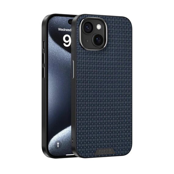 Per iPhone 13 ABEL Ruyi Pattern 6D Micro Relief MagSafe Custodia in pelle per telefono (blu)