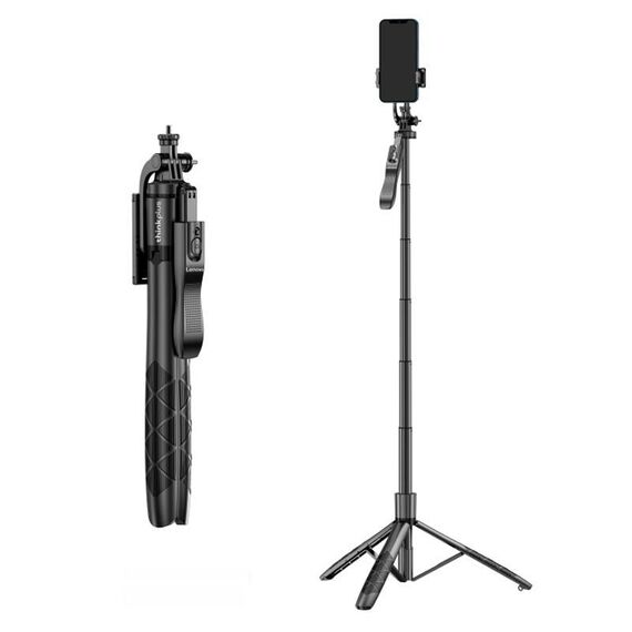Lenovo Thinkplus H18L Premium Lega di Alluminio Bluetooth Selfie Stick, 1,8 m (Nero)