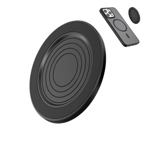 HEPAIL 101D-A Specchio magnetico per selfie per cellulare Specchio convesso per assistenza fotografica HD posteriore Magsaef (nero)