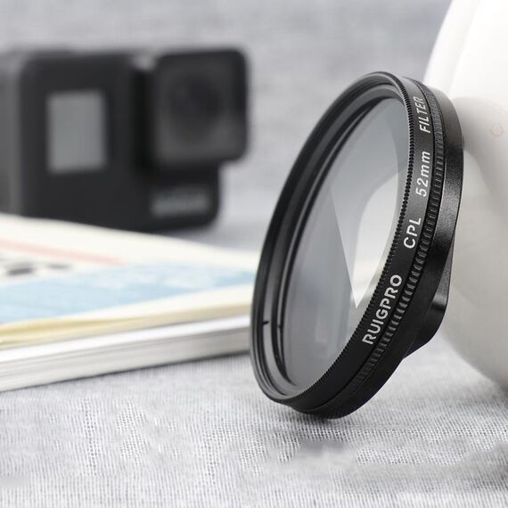 RUIGPRO per GoPro HERO 7/6 / 5 52 millimetri professionale CPL Lens Filter con filtro anello adattatore & copriobiettivo