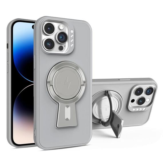 Per iPhone 14 Pro Y-shape Holder MagSafe Custodia antiurto per telefono (grigio)