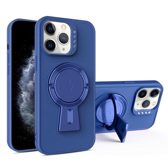 Per iPhone 11 Pro Max Custodia per telefono antiurto MagSafe a forma di Y (blu reale)