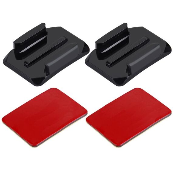 PULUZ 2 supporti per superfici curve + 2 adesivi per supporti adesivi per PULUZ Action Sports Cameras Jaws Flex Clamp Mount per GoPro, Insta360, DJI e altre action camera