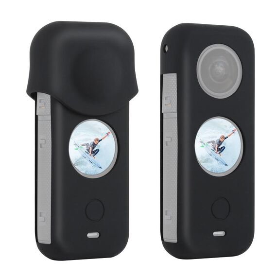 Custodia protettiva in silicone antipolvere per tutto il corpo PULUZ per Insta360 ONE X2 (nera)