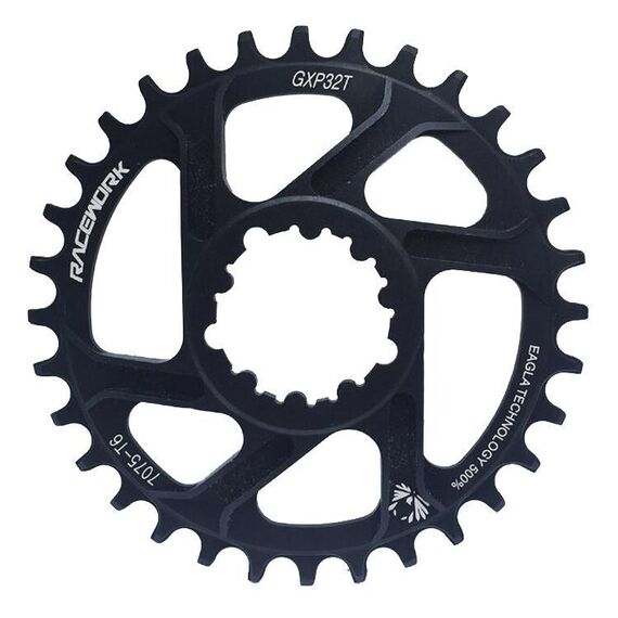 RACEWORK 7075-T6 per SRAM Mountain Bike Pignone per bicicletta tondo a piastra singola, specifiche: 6 mm 32T
