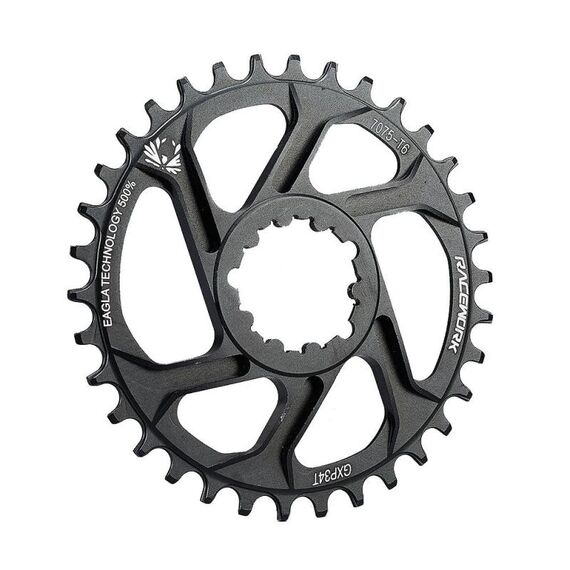 RACEWORK 7075-T6 per SRAM Mountain Bike Pignone per bicicletta tondo a piastra singola, specifiche: 6 mm 34T