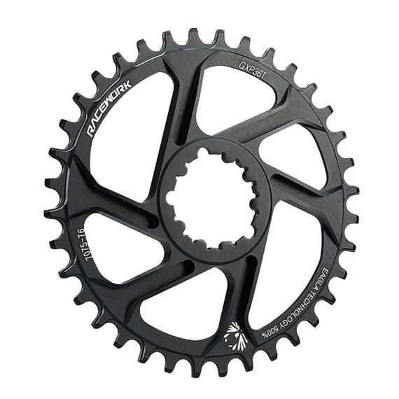 RACEWORK 7075-T6 per SRAM Mountain Bike Pignone per bicicletta tondo a piastra singola, specifiche: 6 mm 36T