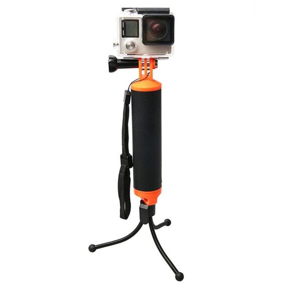 Impugnatura galleggiante con supporto per treppiede e cinturino anti-smarrimento regolabile per GoPro, Insta360, DJI e altre action camera