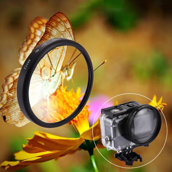 58mm 2 in 1 10x filtro per lenti ravvicinati per Gopro Hero7 Black / 6/5