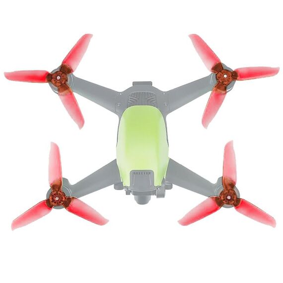 RCSTQ 2 coppie elica di sgancio rapido del colore chiaro per DJI FPV (rosso)