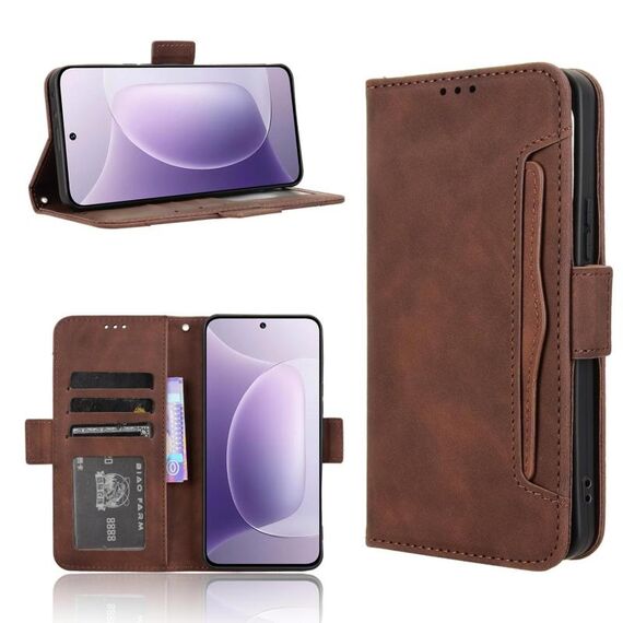 Custodia in pelle con texture di vitello effetto pelle di vitello per Honor 300 5G (marrone)