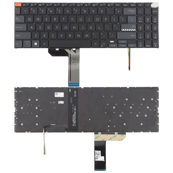 Tastiera per laptop retroilluminata versione USA per Asus Vivobook Pro 15X OLED K6501 M6501 (nera)