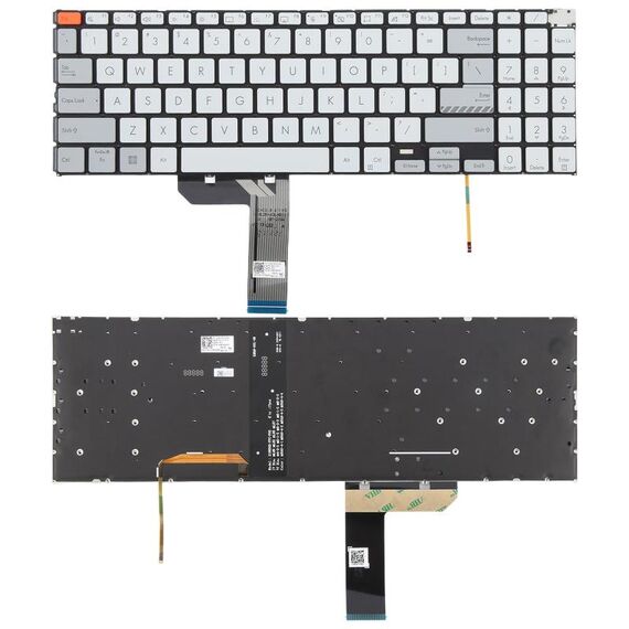 Tastiera per laptop retroilluminata versione USA per Asus Vivobook Pro 15X OLED K6501 M6501 (bianca)