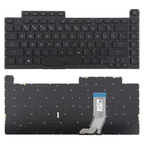 Tastiera per laptop retroilluminata RGB versione USA per Asus ROG Strix Scar G512 G512LV G512LW G512LI (nera)