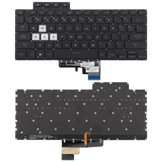 Tastiera per laptop retroilluminata versione USA per Asus TUF Air Air FX516 FX516P FX516PR FX516PM FA516 (nero)