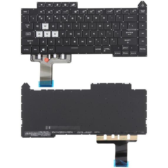 Tastiera per laptop retroilluminata colorata versione USA per Asus ROG Strix G15 G513 G513Q G513QM G513QY G533 (nero)