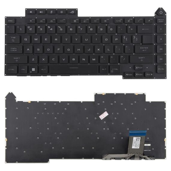 Tastiera per laptop retroilluminata RGB versione USA per Asus Rog Strix G15 G513 G513RC G513RM G513RW G513QR G513QE G513IM G513IE G513IC (nero)