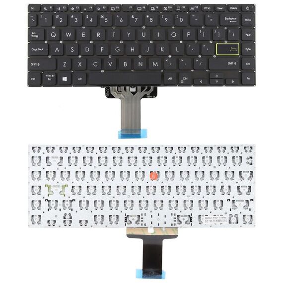 Tastiera per laptop versione USA per Asus VivoBook S14 X421 X421DA X421UA X421EP X421EQ X421JQ X421FP X421FF X421FL (nero)
