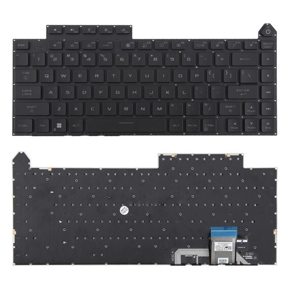 Tastiera per laptop retroilluminata RGB versione USA per Asus ROG Strix G16 G614 G614JU G634 G634JY 2023 (nera)