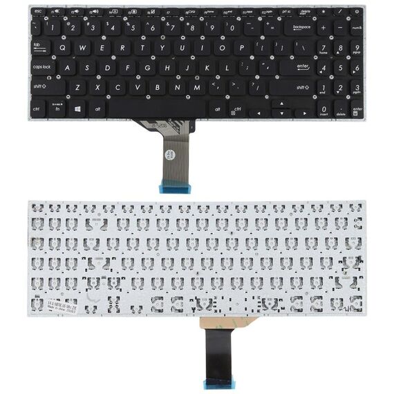 Tastiera per laptop versione USA per Asus S530 S530U S530F S15 S530UA S530UN S5300 S5300F S5300FN S5300U S5300UN X530 X530M (argento)