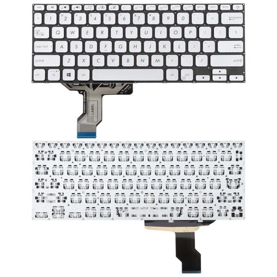 Tastiera per laptop versione USA per Asus VivoBook 14 X420 X420F X420FA X420U A420F A420 A420U S420 S420UA P1411F P1411FA (argento)