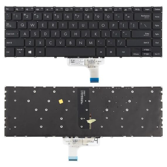 Tastiera per laptop retroilluminata versione USA per Asus ZenBook UX363E UX363EA UX363J UX363JA X371EA UX371 UX371E UX371EA UXF3000 UXF3000E (nero)