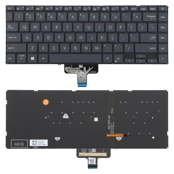 Tastiera per laptop retroilluminata versione USA per Asus ZenBook 14 ux435 ux435egl ux435e u4800egl (nero)