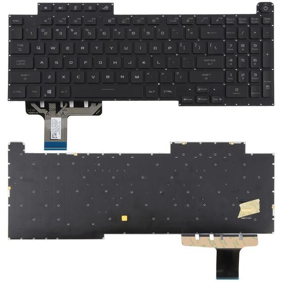 Tastiera per laptop retroilluminata RGB versione USA per Asus ROG Stirx G17 G713 G713Q G713QE G713QY G713QR G713RX G713RS G713RC G713IR G713IH (nero)