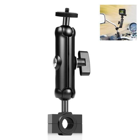 PULUZ Supporto per moto Specchietto retrovisore Supporto fisso per GoPro e altre action cam (nero)