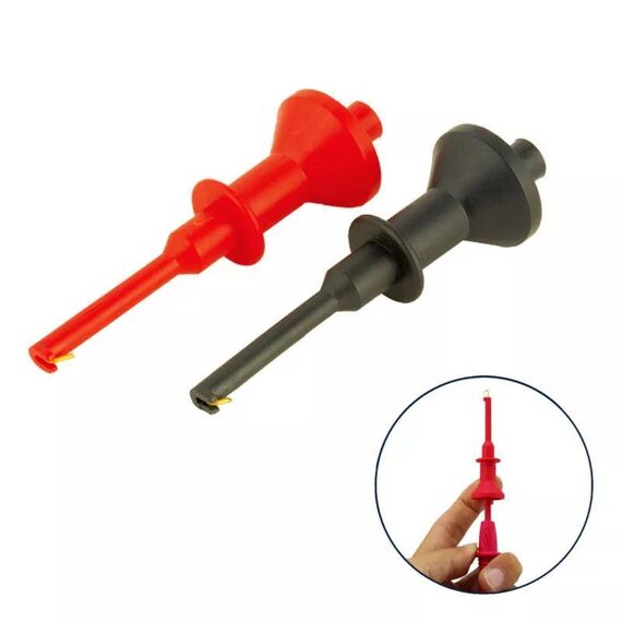 1 paio di ganci di prova telescopici estesi per multimetro universale (spina dritta da 4 mm)