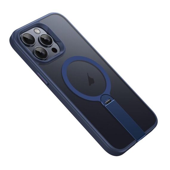 Per iPhone 12 Pro Max Supporto Rotante Magnetico MagSafe Custodia per Telefono (Blu)