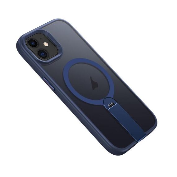 Per iPhone 12 Supporto Rotante Magnetico MagSafe Custodia per Telefono (Blu)