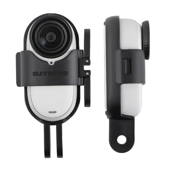 Per Insta360 GO 3S / GO 3 Sunnylife Adattatore di montaggio pieghevole verticale-orizzontale Staffe di telaio di protezione Custodia (nero)