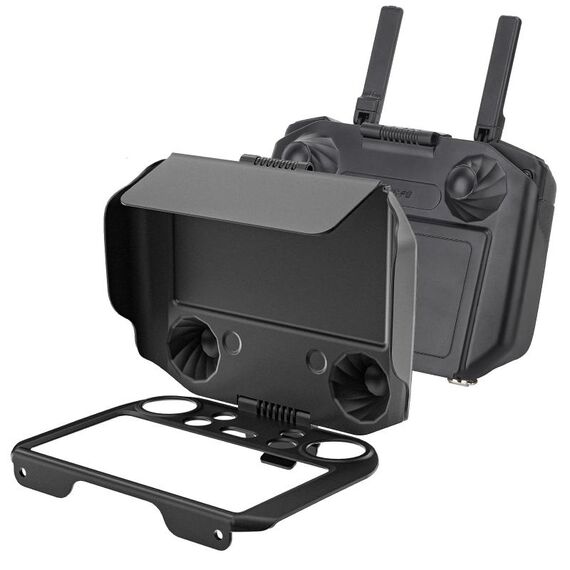 Per DJI RC Pro Sunnylife 2 in 1 Controller Protector Cappa parasole Protezione schermo Monitor Parasole (Nero)