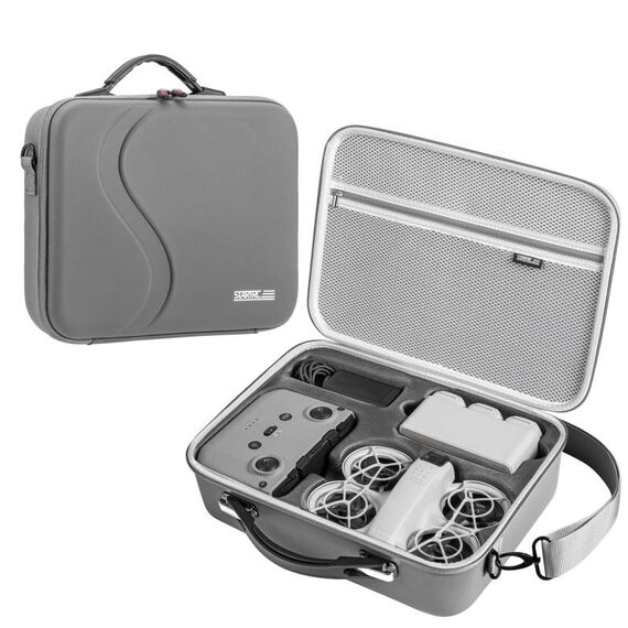 Per DJI Neo STARTRC Borsa a tracolla in PU per riporre oggetti (grigio)