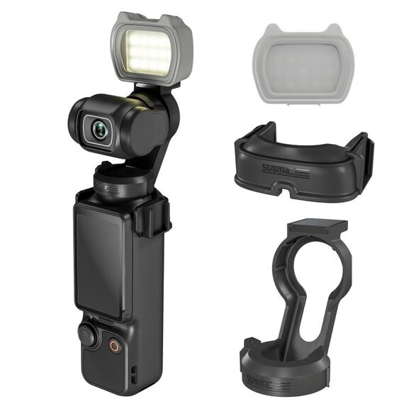 Per DJI Pocket 3 STARTRC Cat-ears Kit luce di riempimento magnetica con clip di supporto (grigio)