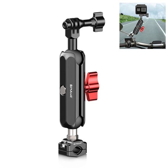 PULUZ Moto Retrovisore Piccolo Morsetto Magic Arm Supporto per Asta (Nero)
