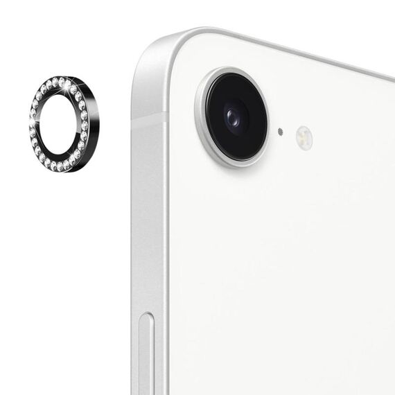 Per iPhone 16e ENKAY AR Antiriflesso Anello di Diamanti Individuale Obiettivo della Fotocamera Pellicola Completa in Vetro (Nero)