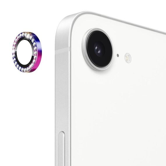 Per iPhone 16e ENKAY AR Antiriflesso Anello di Diamanti Individuale Obiettivo della Fotocamera Pellicola Completa in Vetro (Colorato)