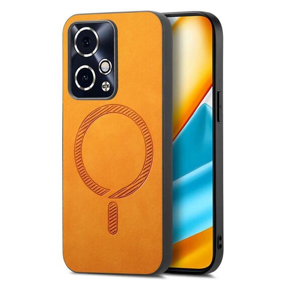 Per Honor 90 GT 5G Retro Magsafe Custodia per telefono con cover posteriore in PU magnetica (giallo)