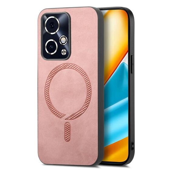 Per Honor 90 GT 5G Retro Magsafe Custodia per telefono con cover posteriore in PU magnetica (rosa)