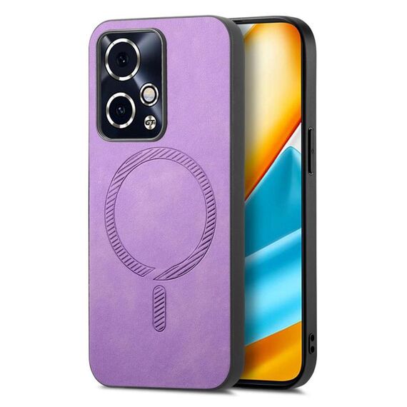 Per Honor 90 GT 5G Retro Magsafe Custodia per telefono con cover posteriore in PU magnetica (viola)