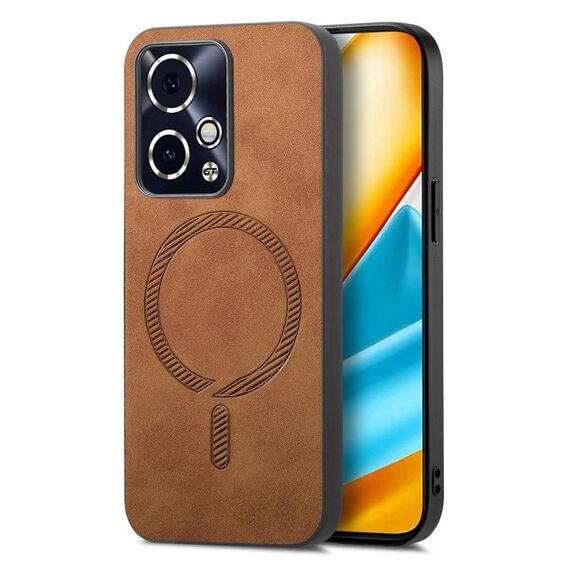 Per Honor 90 GT 5G Retro Magsafe Custodia per telefono con cover posteriore in PU magnetica (marrone)