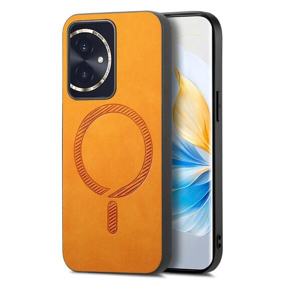 Per Honor 100 Retro Magsafe Custodia per telefono con cover posteriore in PU magnetica (giallo)