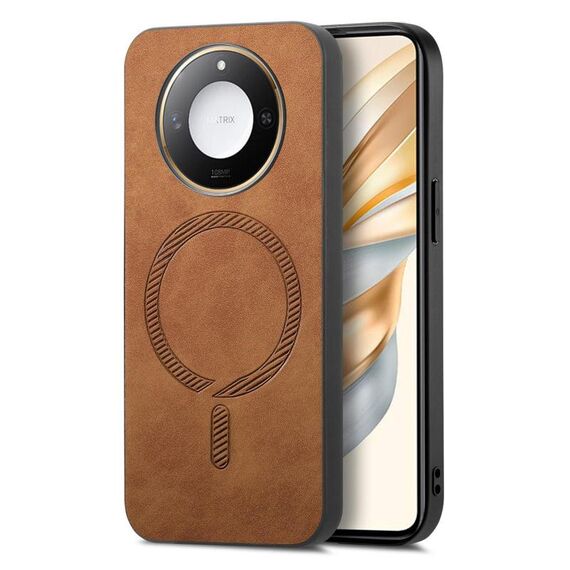 Per Honor X50 Retro Magsafe Custodia per telefono con cover posteriore in PU magnetica (marrone)