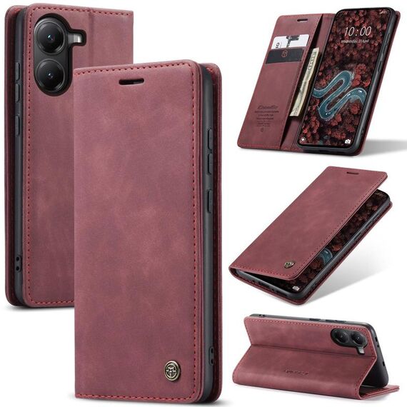 Per Xiaomi Poco X7 Pro CaseMe 013 Custodia per telefono in pelle con flip orizzontale multifunzionale (rosso)