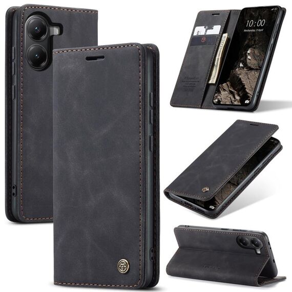 Per Xiaomi Poco X7 Pro CaseMe 013 Custodia in pelle con flip orizzontale multifunzionale (nero)