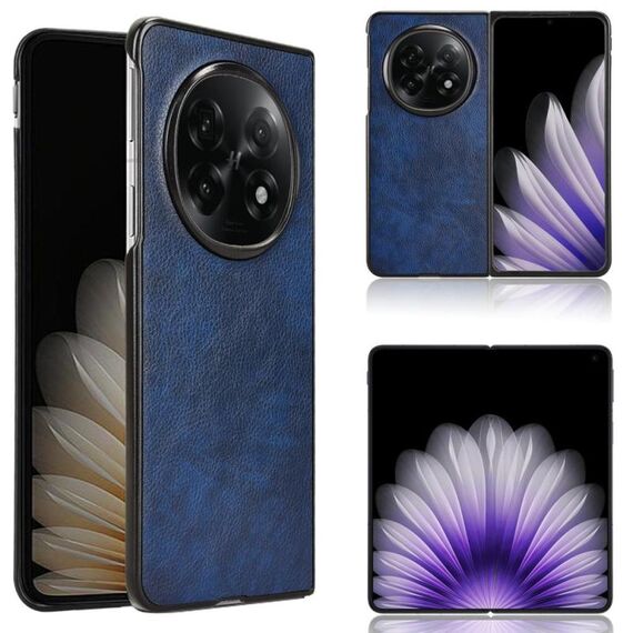 Per OPPO Find N5 Custodia per telefono con texture Litchi e retro in plastica (blu)